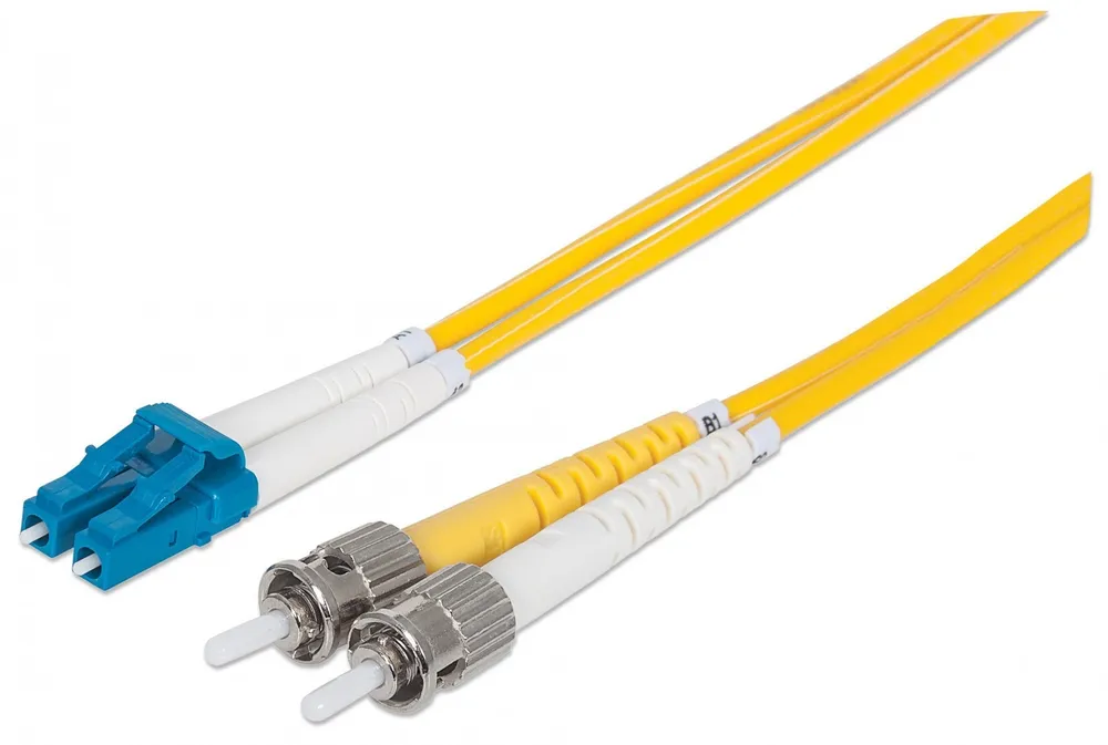 Intellinet Fiber Optic Patch Cable, OS2, LC/ST, 2m, Yellow 750011