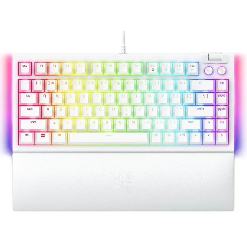 Razer BlackWidow V4 75% Teclado Mecânico Gaming RGB Layout USA Branco