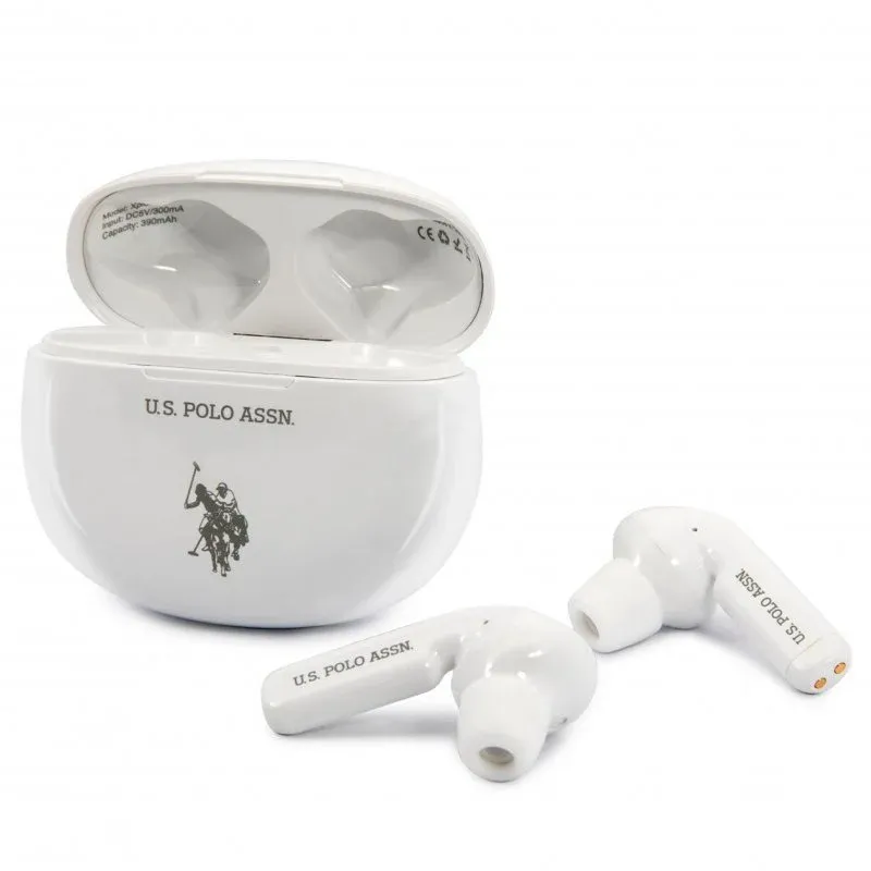 Cool Auriculares Estéreo Bluetooth Dual Pod Licença Polo Ralph Lauren Brancos