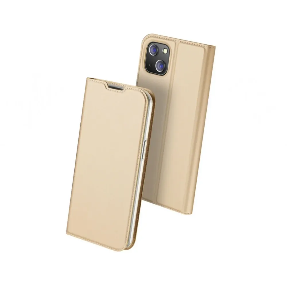Capa Flip Cover Premium iPhone 14 Dourada