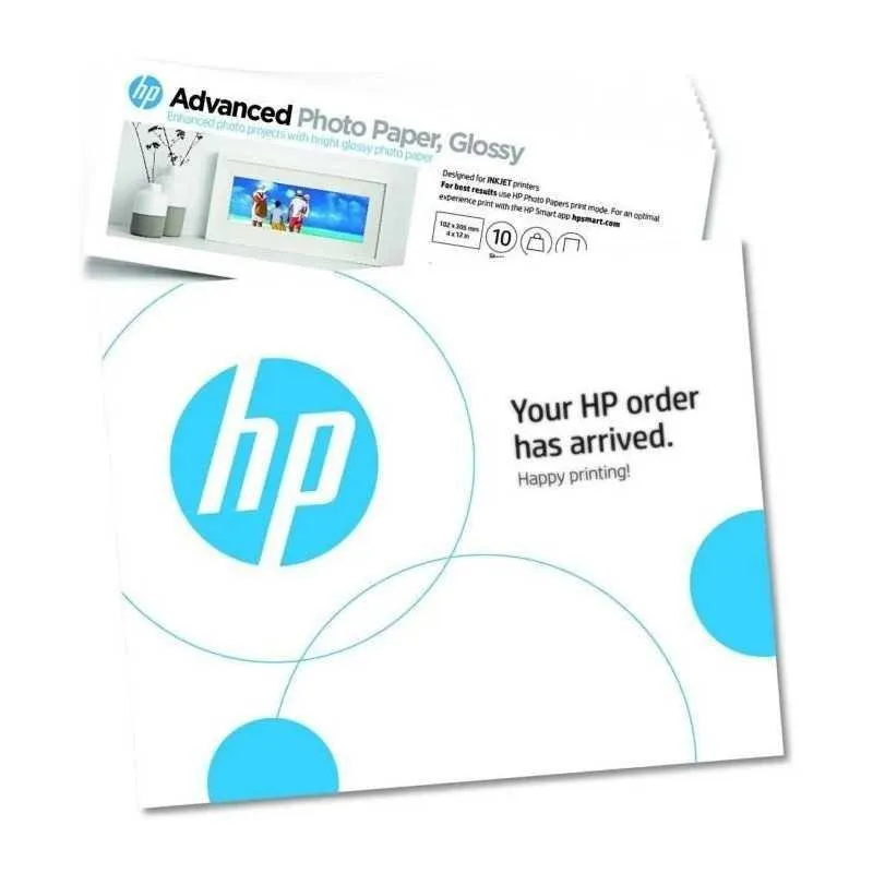 Papel Fotográfico HP Advanced Brilhante 102 x 305 mm 250 g/m² 10 Folhas
