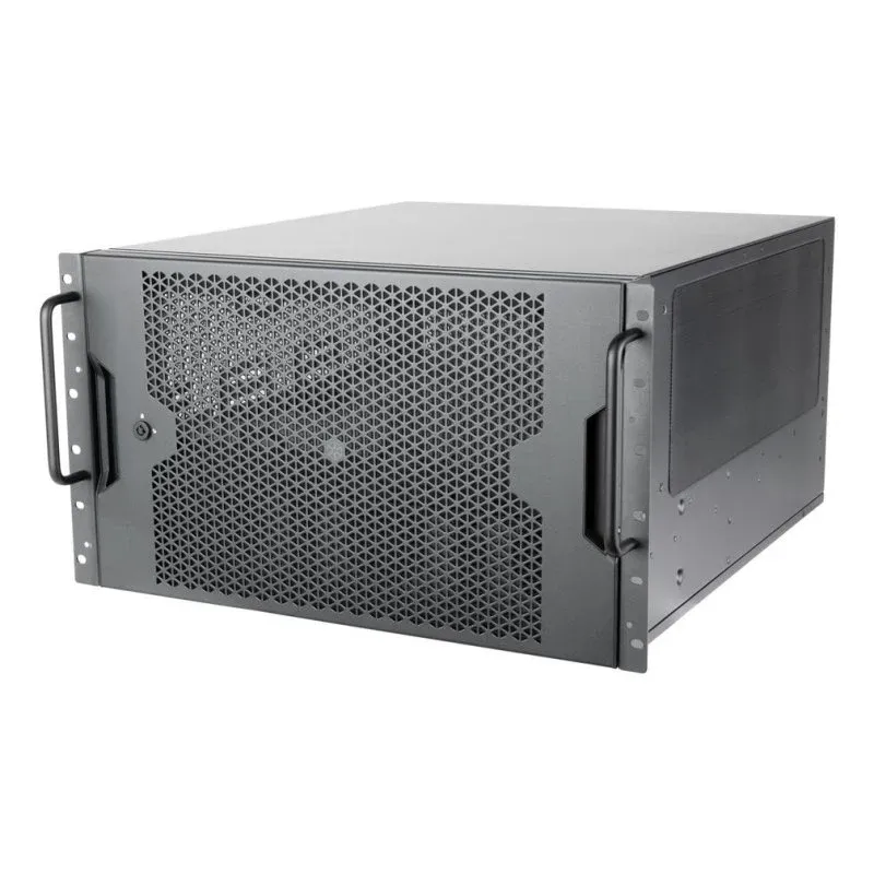 Caixa de Computador Carcasa SilverStone RM600 Rack 6U ATX EATX 6x3.5" 4x2.5" Preto Aço