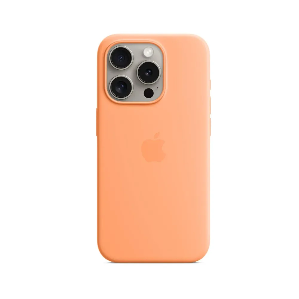 Capa Silicone Apple MT1H3ZM/A iPhone 15 Pro Laranja Sorvete