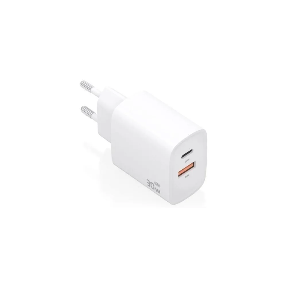 Aisens Carregador de parede USB-A e USB-C GaN A110-0952 30W
