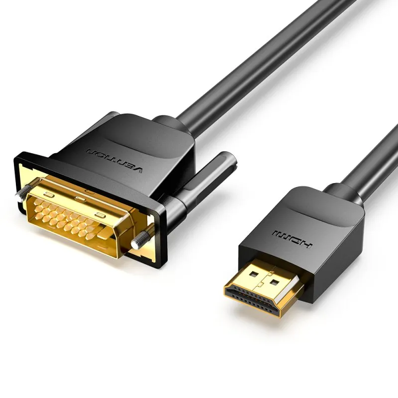 Vention Cabo Conversor DVI Macho para HDMI Macho 2m Preto