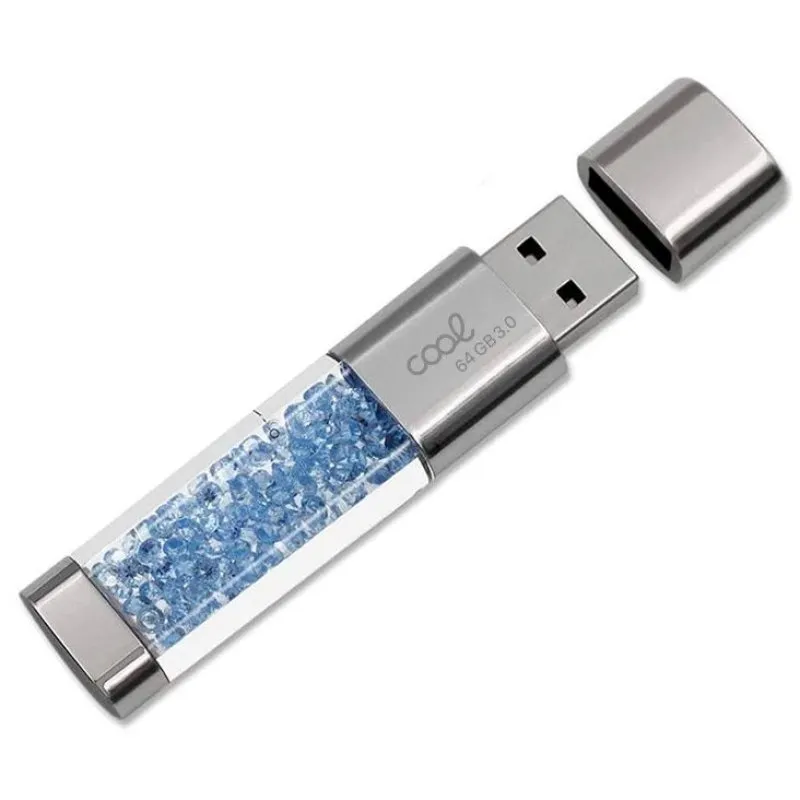 Cool Crystal Pen Drive USB 3.0 64GB Azul Celeste