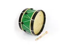 Bombo Tradicional Adamastor Nº3 Verde /Aro Preto 35cm
