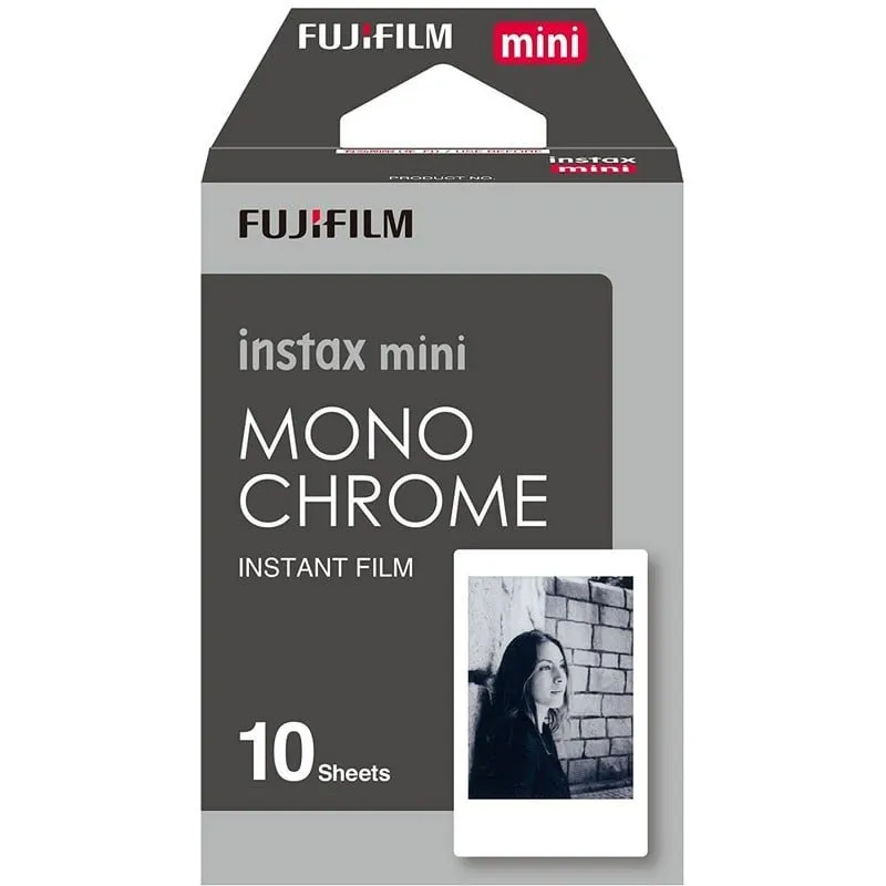 Filme fotográfico instantâneo Fujifilm Instax Film Mini Mono Chrome 10 folhas
