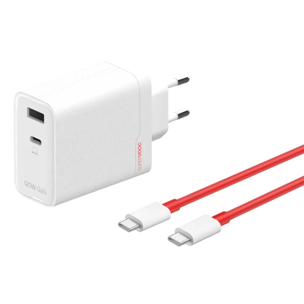 Carregador OnePlus SUPERVOOC 120W Dual Ports GaN Branco