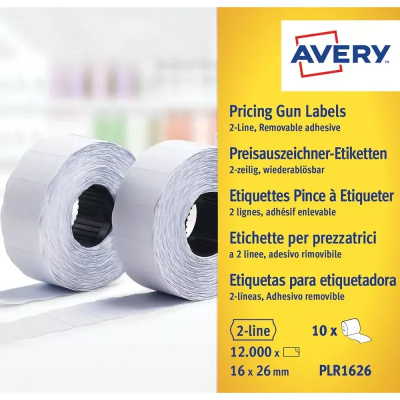 Avery - Price Gun labels - 2 line price (removable)