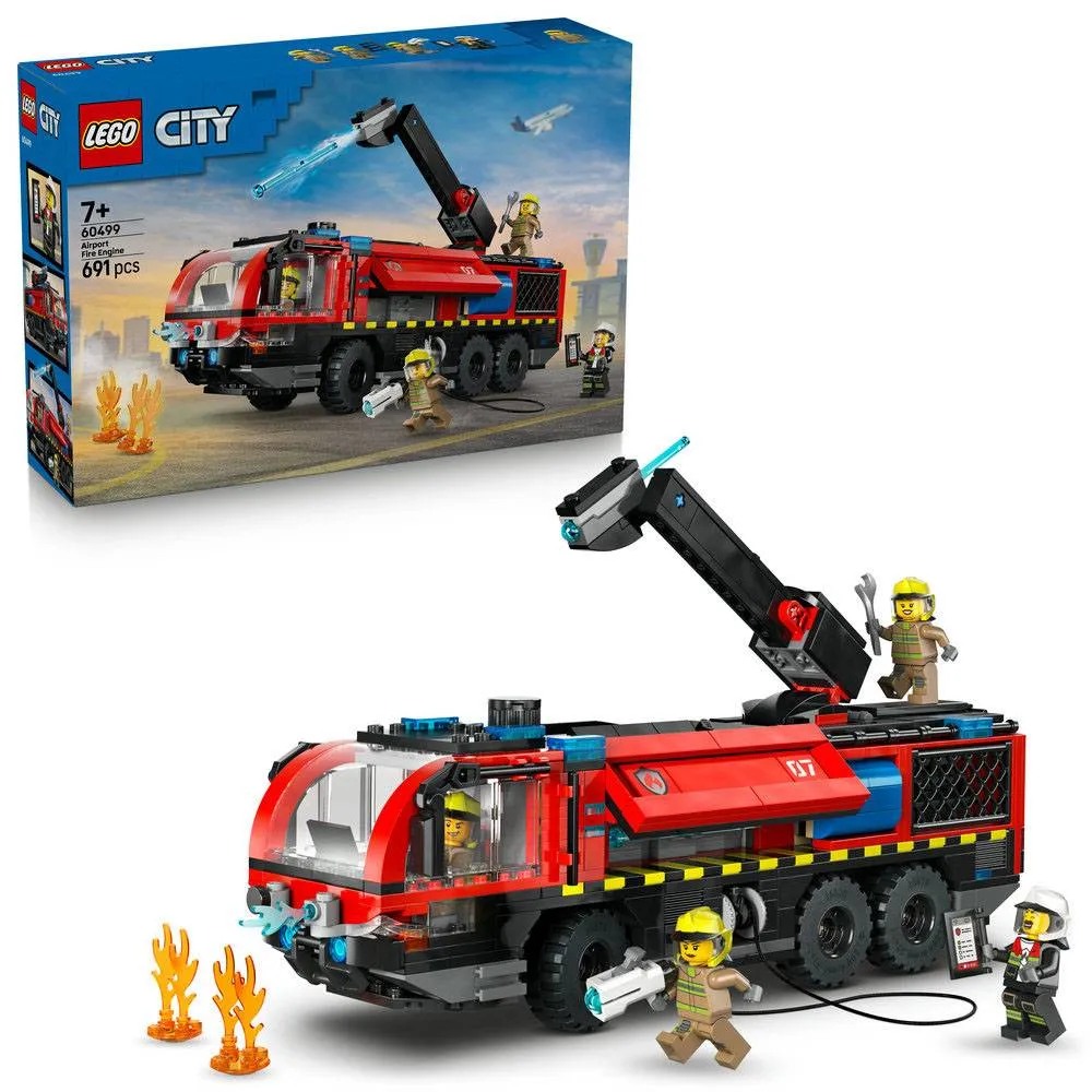 LEGO City: Camião de Combate ao Fogo do Aeroporto | Idades 7+ | 691 Peças | Item 60499