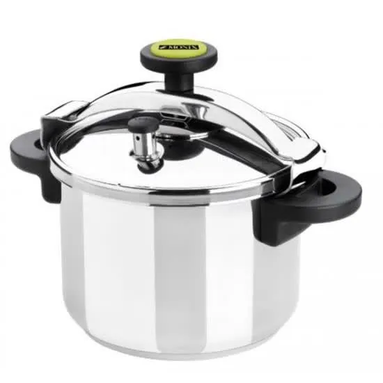 Panela De Pressão Monix Classica M530003/ Ø24Cm/ 8L/ Aço Inox/ Adequado Para Indução