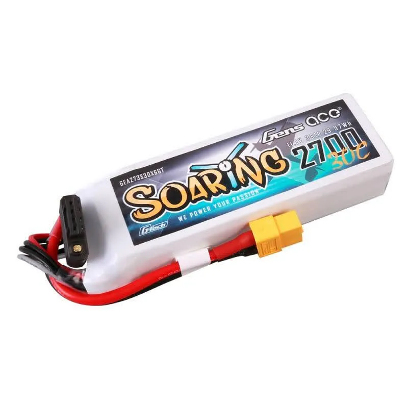 Gens Ace Bateria de drone G-Tech Soaring 2700mAh 11.1V 30C 3S1P LiPo Battery