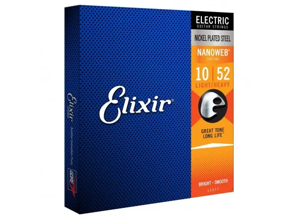 Elixir Jogo de Cordas 010 Guitarra Elétrica 010-052 Nanoweb