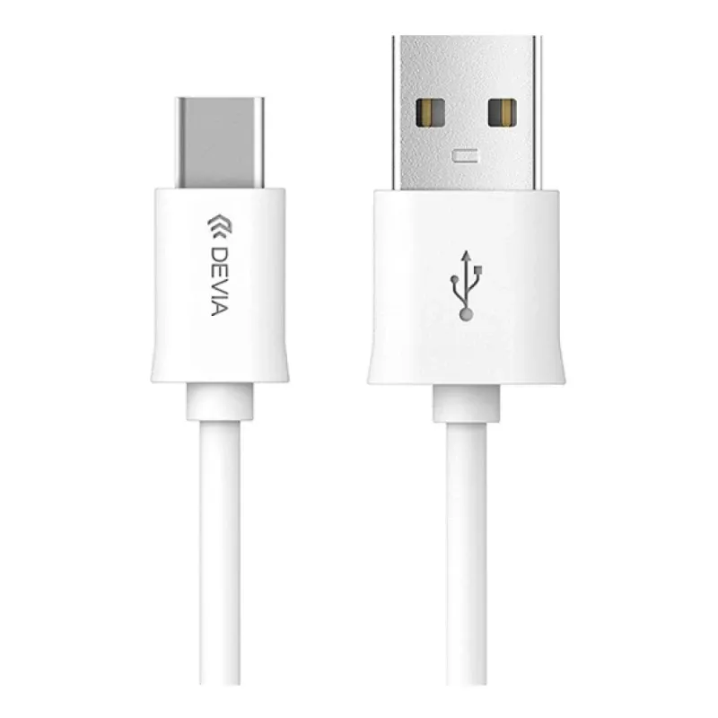 Cabo de Dados SMART SERIES DEVIA TYPE-C 5V 2.A BRANCO