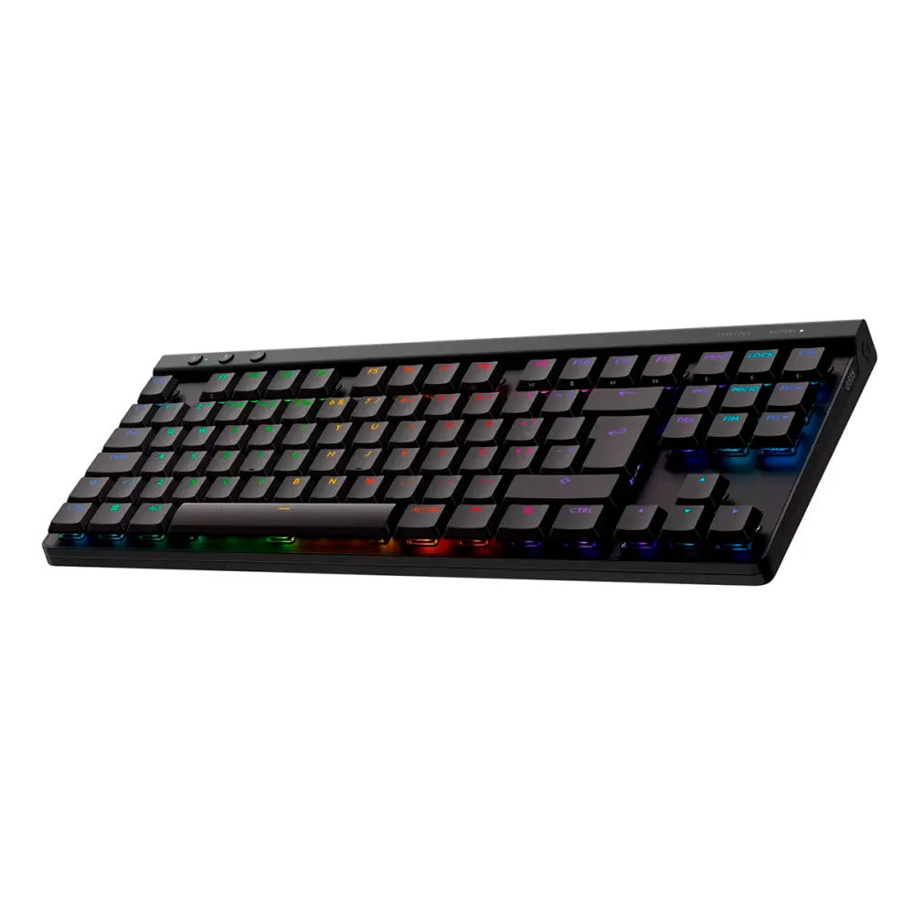 Teclado Mecânico Logitech G515 Lightspeed TKL RGB Wireless/Bluetooth PT GL Tactile Brown Switches Preto