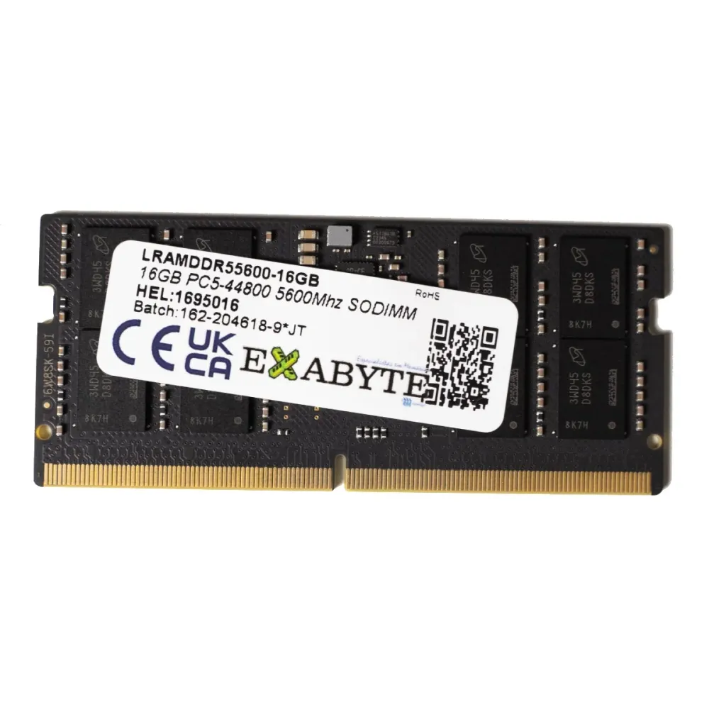 Memória RAM SO-DIMM Exabyte 16GB DDR5 5600MHz