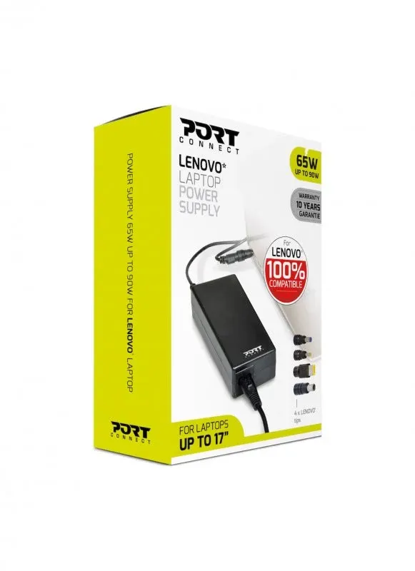 Power Supply 65 W - Lenovo - 100% Compatible with LENOVO notebooks - EU Plug