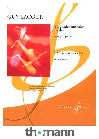 Editions Billaudot Etudes Atonales Faciles Sax