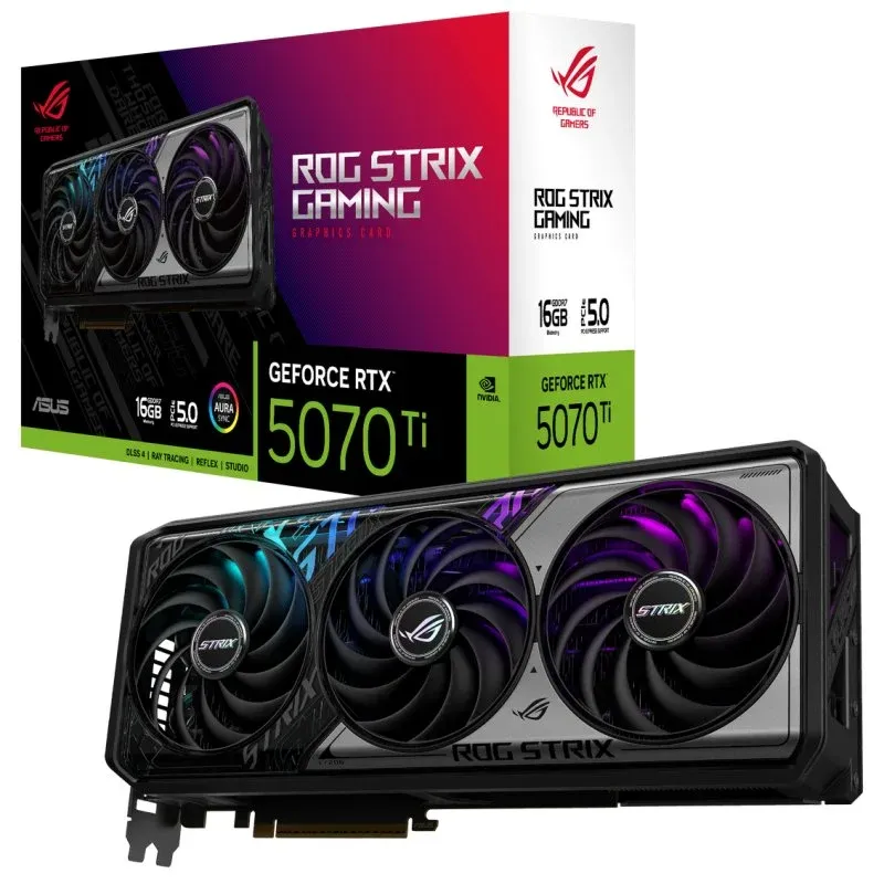 Placa Gráfica ASUS ROG STRIX GeForce RTX 5070 Ti 16GB GDDR7 Reflex 2 RTX AI DLSS4