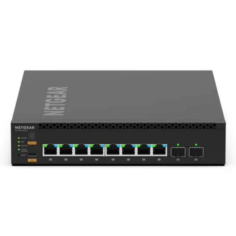Switch Netgear MSM4310 8x 2.5G RJ-45 L3 PoE Montagem em rack 1U
