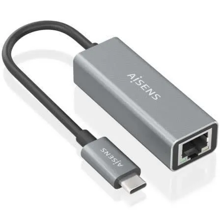 Placa de Rede USB C Gigabit 15cm (Cinza) - AISENS
