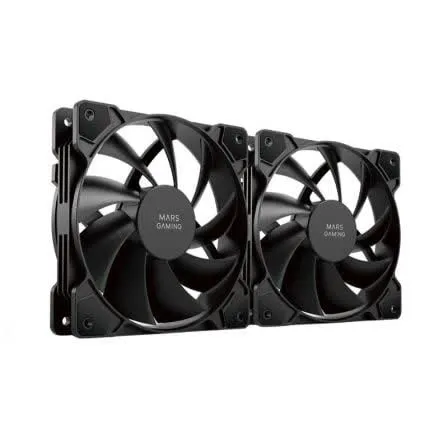 Ventoinha MF-PWMX2 Kit 2x120 mm PWM Mars Gaming Preto