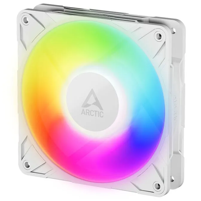 Ventoinha Arctic P12 PRO PWM PST ARGB 120mm - Branco