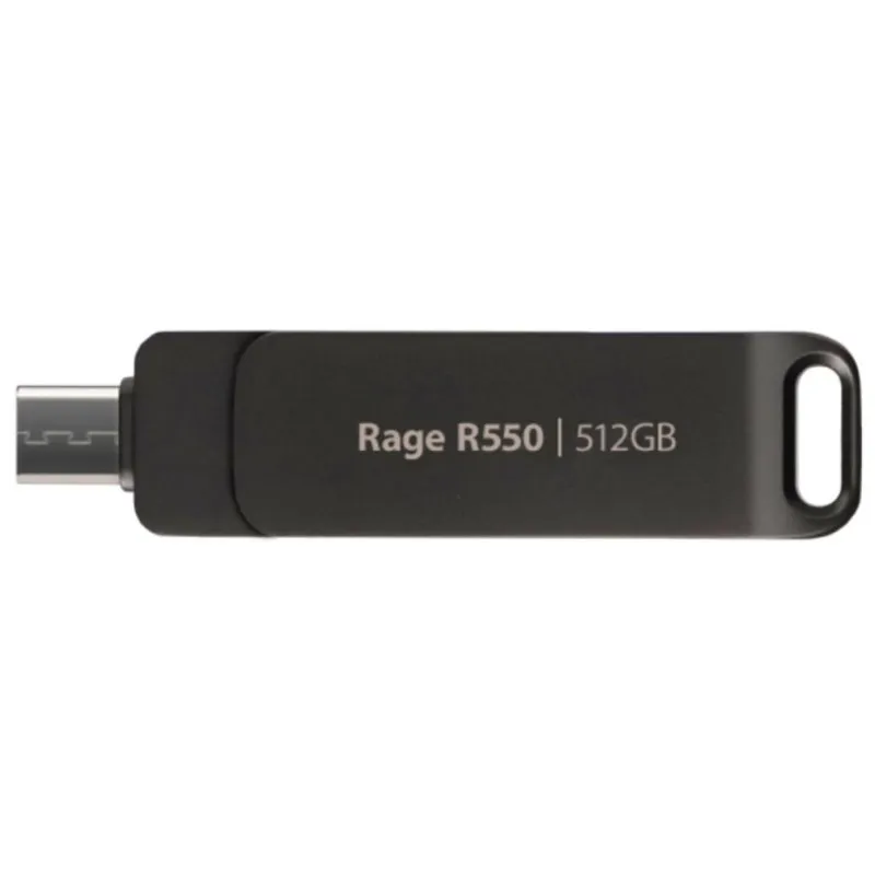 Pen Drive Pen USB Patriot Rage R550 512 GB USB-A e USB-C 3.2 Gen 1 preto