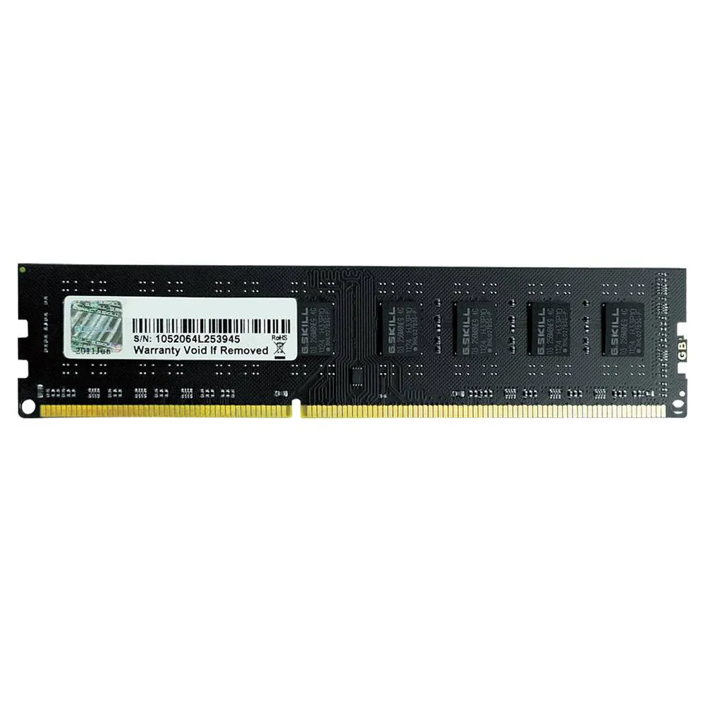 Memória RAM DIMM G.SKILL NT Value 4GB (1x4GB) DDR3-1333MHz CL9 (9-9-9) 1.50V Preta