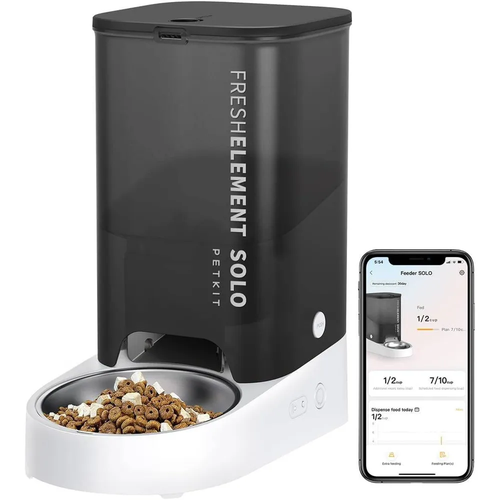 Comedouro Inteligente Para Animais PETKIT Fresh Element Solo Automatic Feeder Preto