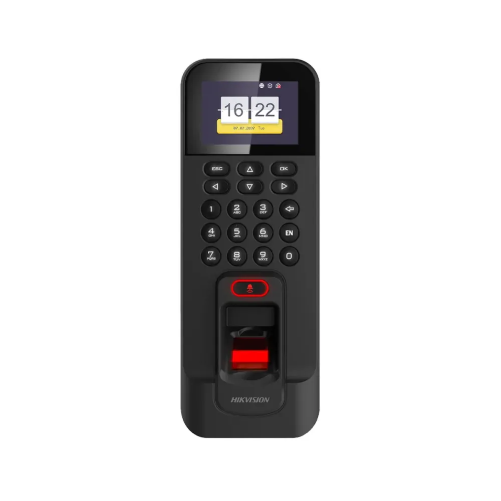 Controlo de Acesso Hikvision Impressão digital, Cartão MF e PIN - DS-K1T804AMF