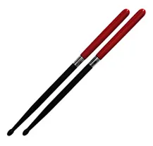 Baquetas Nylon Aquarian 2BG preto/vermelho Lites Graphite Grip (par)
