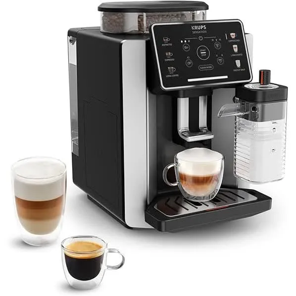 Máquina Do Café Krups Ea912910 Superaut.Lcd Com Leite