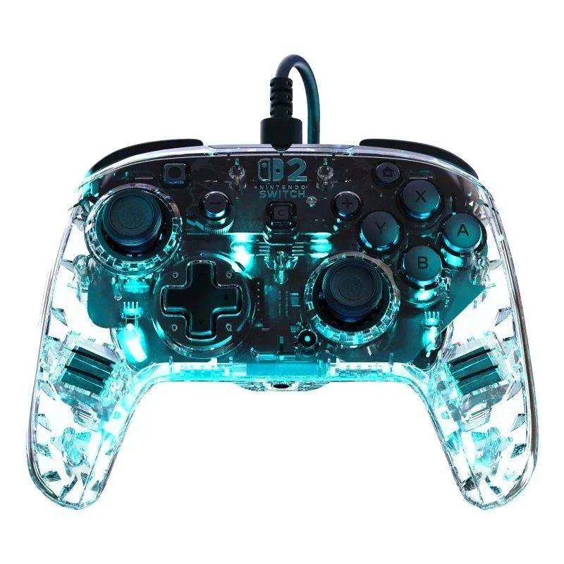 Comando Turtle Beach Afterglow Switch 2 RGB Fio Transparente