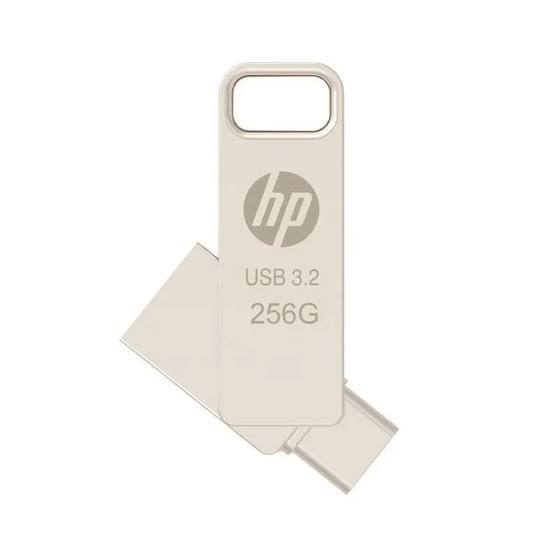 Pen Drive Pen USB PNY HP x206C 256GB USB-A USB-C 120MB/s Prateado