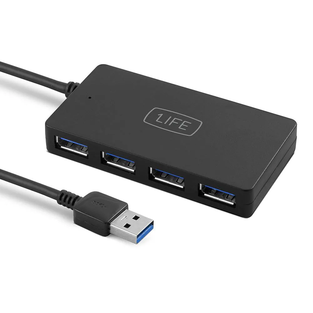 Hub USB 1Life 4 Portas USB 3.0 Preto