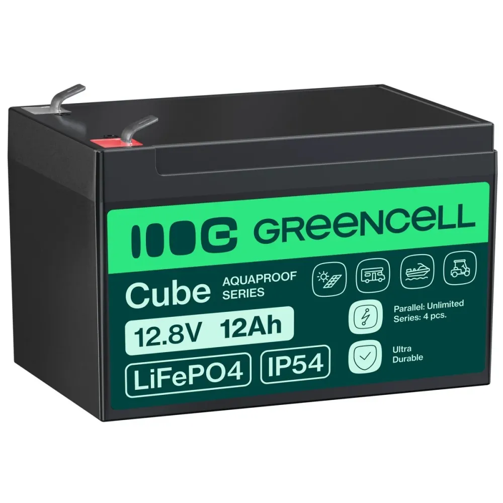Green Cell LFPGC12V12AH CUBE Bateria LiFePO4 12Ah 12.8V LFPGC12V12AH