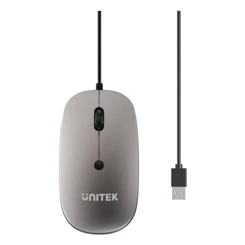 Rato UNITEK T060BGY01 USB Tipo-A 1600 DPI Cinzento Ambidestro 4 Botões