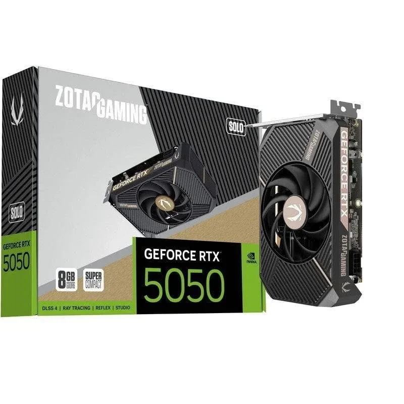 Placa gráfica Zotac Gaming RTX 5050 SOLO 8GB GDDR6 Reflex 2 RTX AI DLSS4