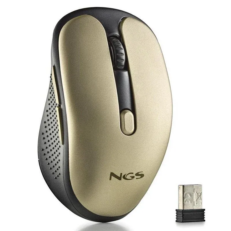 NGS Evo Rust Gold Rato Sem Fios Recarregável 1600DPI Botões Silenciosos