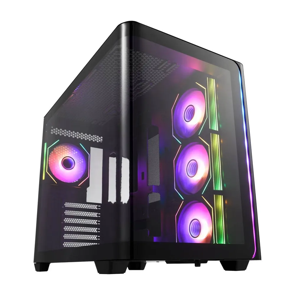 Caixa ATX FSP M580 Tempered Glass ARGB Preta