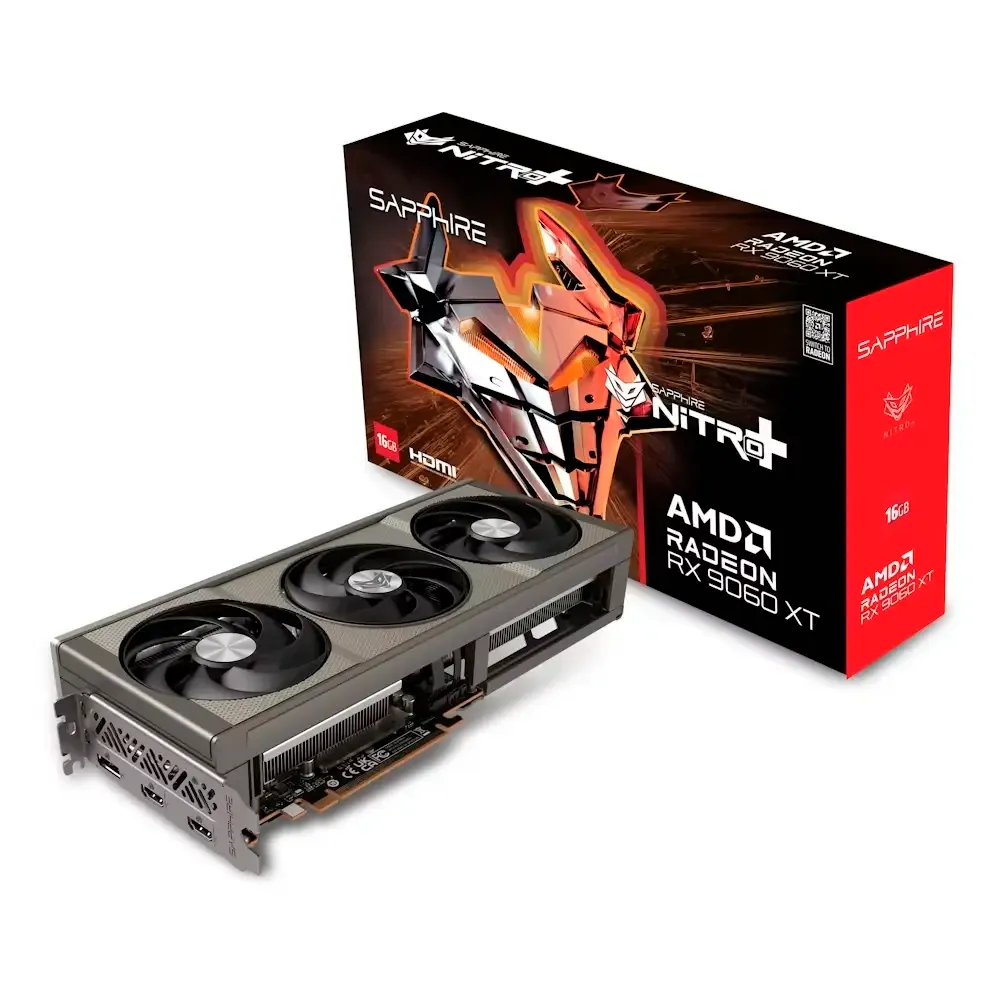 Placa Gráfica Sapphire AMD Radeon RX 9060 XT RDNA 4 Nitro+ 16GB GDDR6