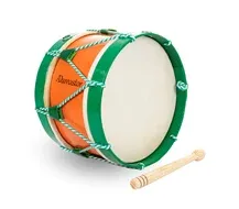 Bombo Tradicional Adamastor Nº1 Laranja/Aro Verde 28cm