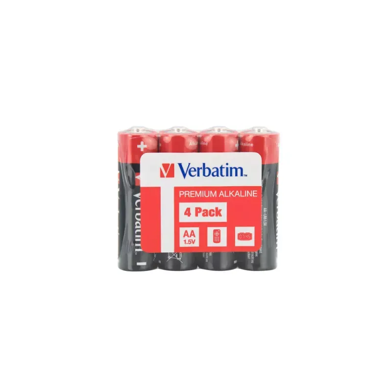 VERBATIM PILHAS ALCALINAS AA LR6 1.5V PACK 4