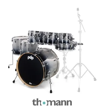 DW PDP CM7 Silver to Black