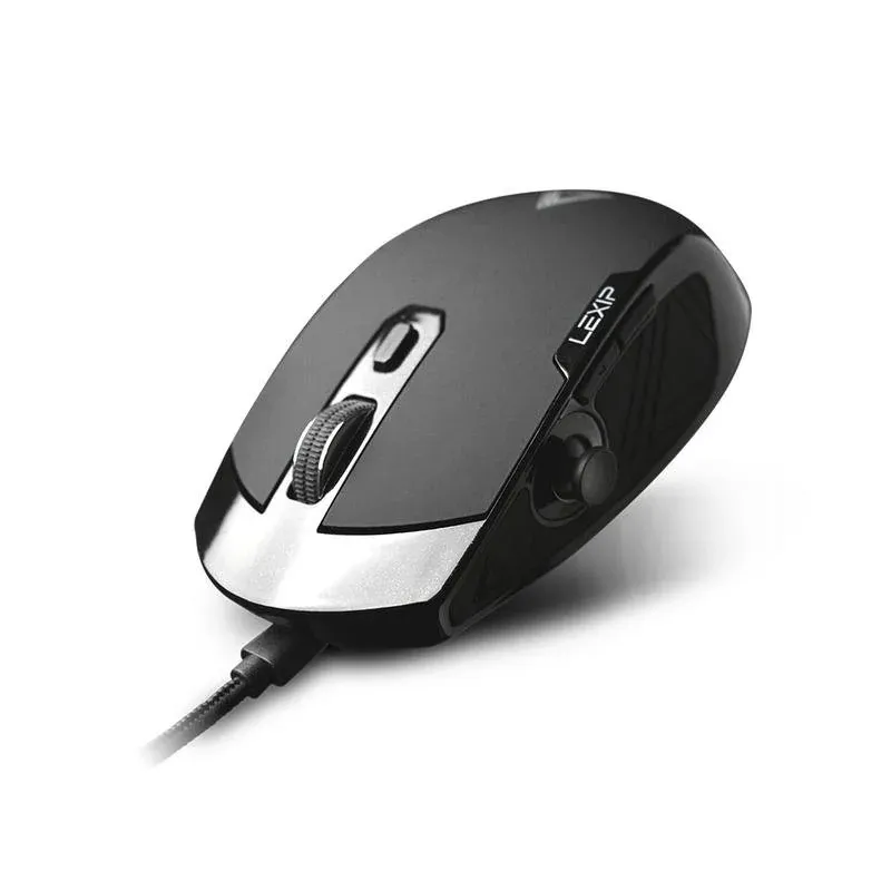 Rato Lexip REVO MOUSE USB Com Fio 12000DPI Preto Joystick RGB 12 Botões
