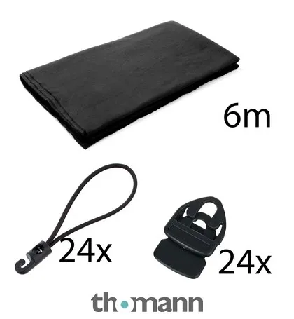 Stairville Molton 500g/m² Set Black 6x3m