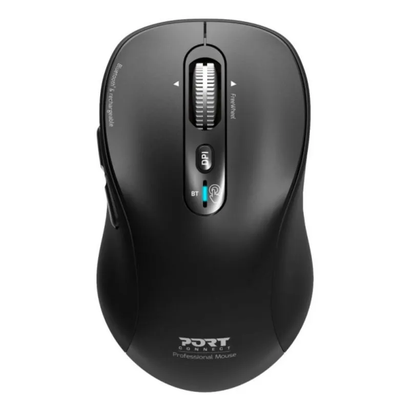 Ratón PORT DESIGNS 900720 Bluetooth 3200DPI Preto Recargável Multidispositivo