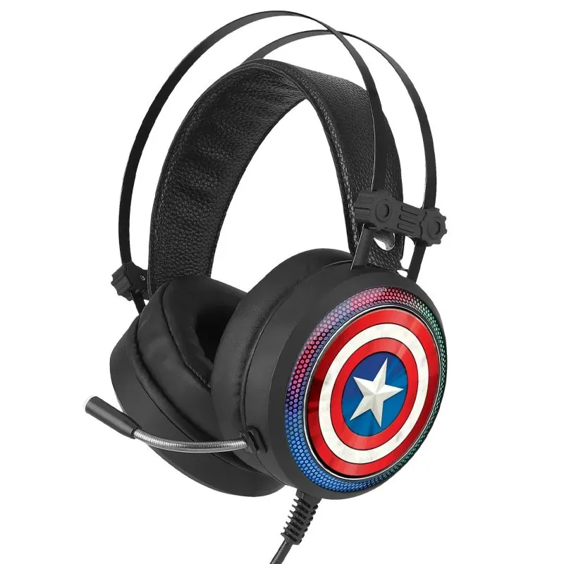 Marvel Auscultadores Gaming 7.1 Licença Oficial Captain America 001